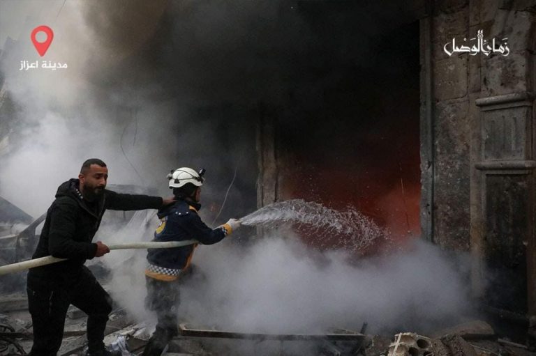 فيديو وصور… مفخخة وسط تجمع سكني في اعزاز تقتل وتجرح العشرات