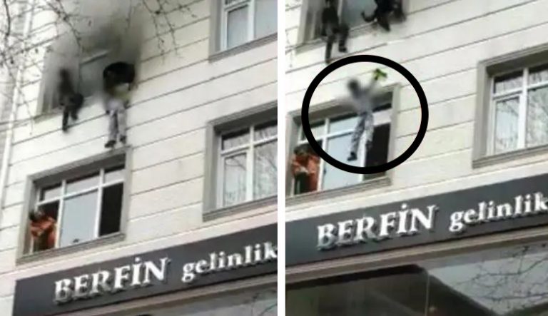 تركيا: أم تلقي أطفالها من النافذة لإنقاذهم من حريق