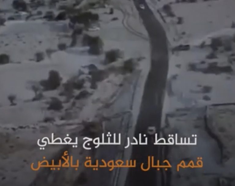فيديو… تساقط الثلوج في السعودية