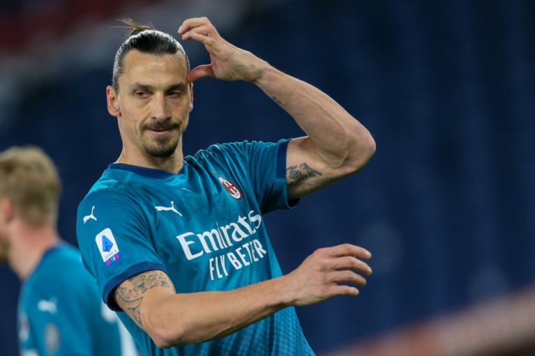 إبراهيموفيتش يغيب عن مباراة ميلان ضد مانشستر يونايتد بسبب الإصابة