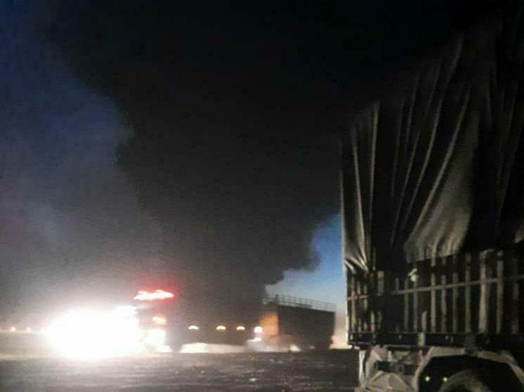 فيديو.. قصف مجهول المصدر يطال أسواق المحروقات بريف حلب الشرقي