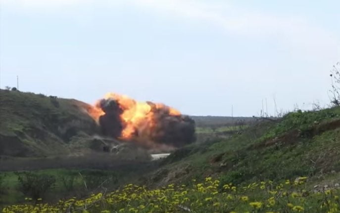 منظمة حقوقية تدين تفجير روسيا لمستشفى المغارة المركزي في حماة