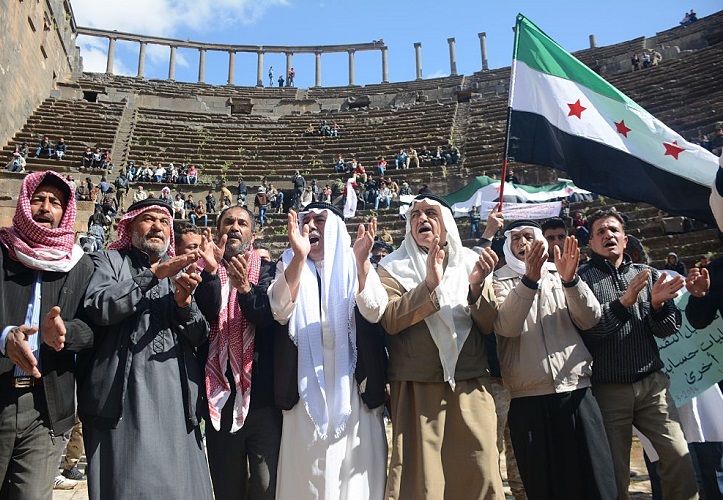 درعا.. أهالي بصرى الشام يرفضون طلبا روسيا لدعم انتخابات الأسد